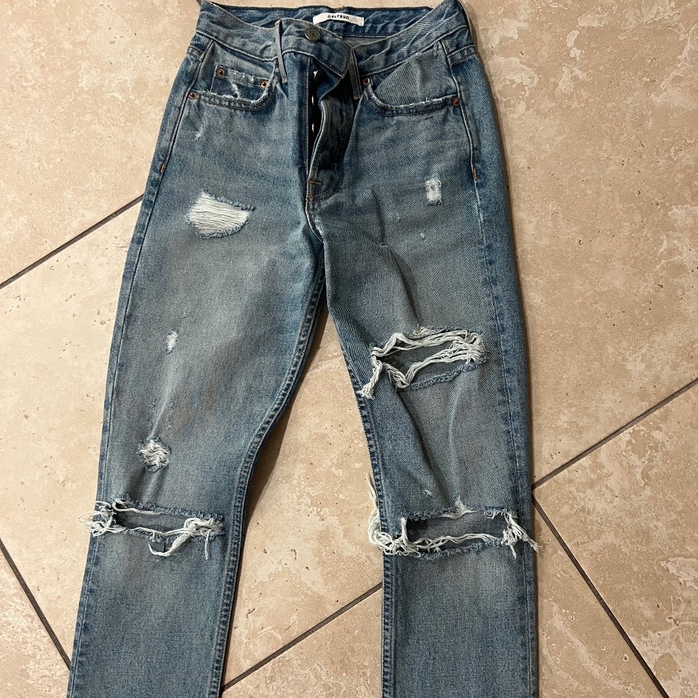 GRLFRND Karoline High-rise skinny jean with butt slit size 23